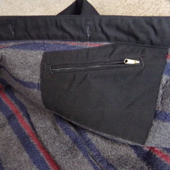 Men's Carhartt Coat Jacket Black B L Large Button Collar 103825 Blanket Lining - Picture 9 of 16